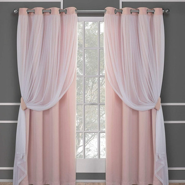 Rideau à Double Couche en Dentelle – Ombre et Élégance