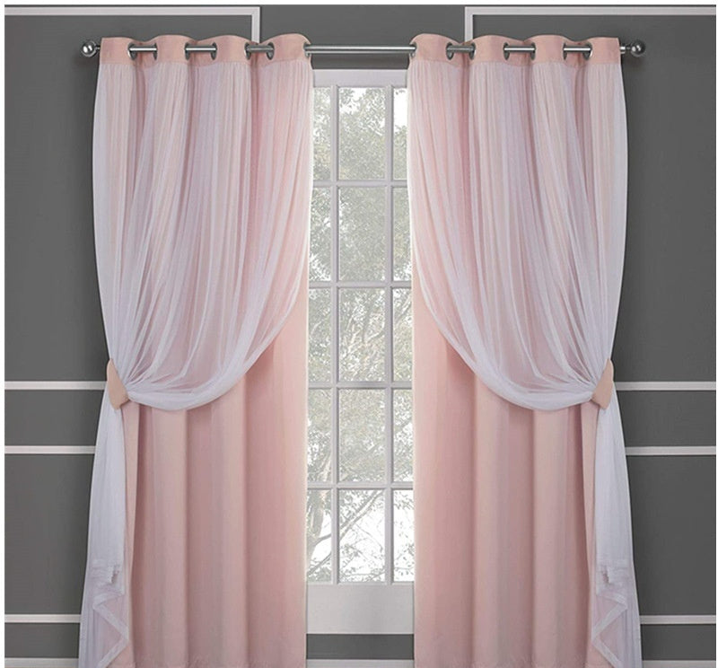 Rideau à Double Couche en Dentelle – Ombre et Élégance